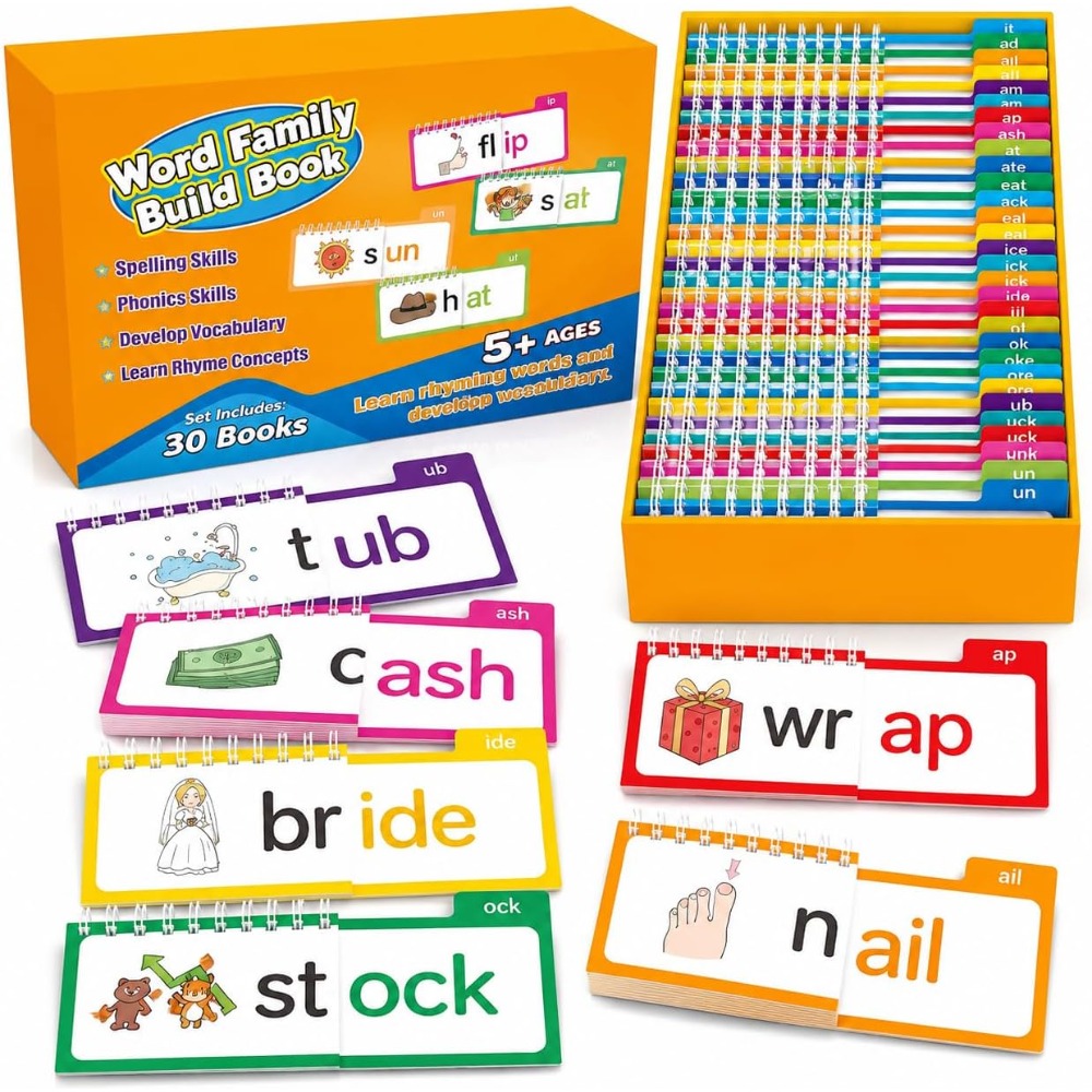Kids Education Rhymes - Cartes flash de phonétique, 30 livres